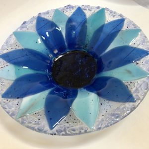 blue flower bowl