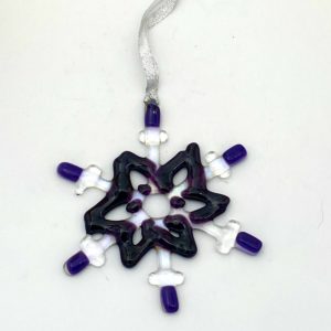 snowflake with deep purple accents ~4"